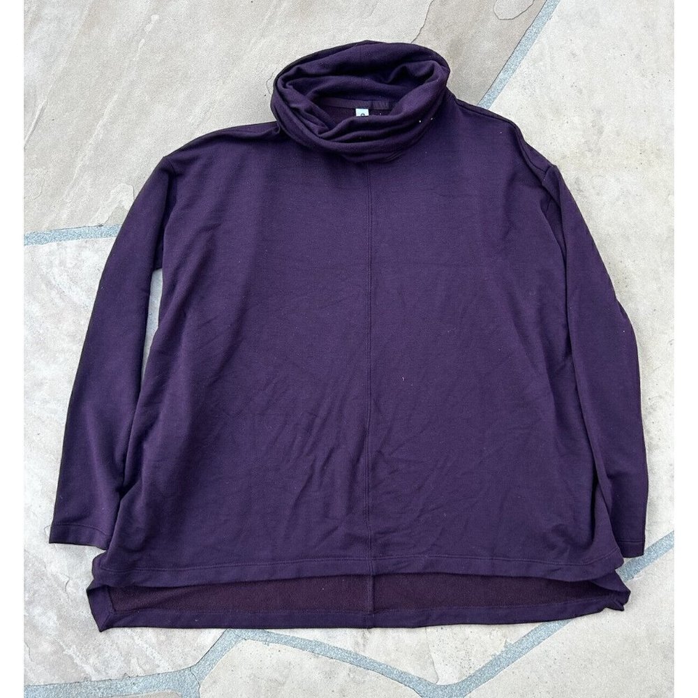 Athleta Sweatshirt Size XS Womens Purple Turtle Neck Pullover Oversized